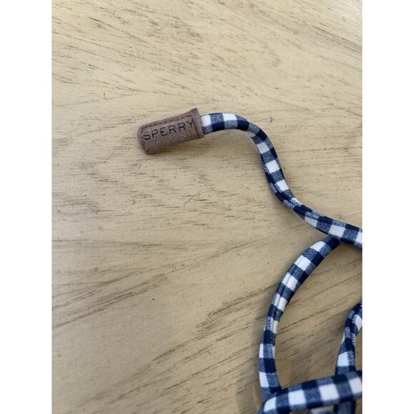 Striped Pinup Seersucker Swimsuit Nautical One Piece Preppy Slimming SPERRY Med - Picture 11 of 11